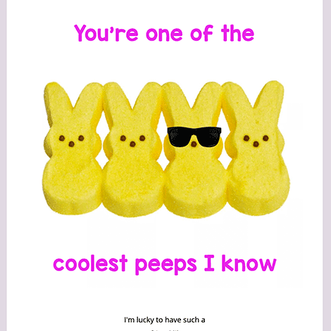 Coolest Peep Easter eCard